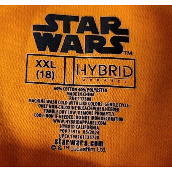 Star Wars Halloween T-Shirt Darth Vader Storm Trooper Bats Spooky Kids Size XXL - Picture 3 of 6